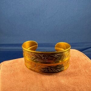 Brass Embossed Bracelet